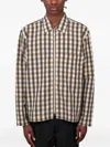Universal Works Check-pattern Zip-up Shirt In Multi