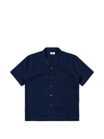 Universal Works Chest-pocket Buttoned Shirt In Blue