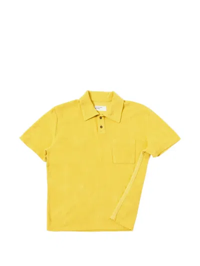 Universal Works Chest-pocket Polo Shirt In Yellow