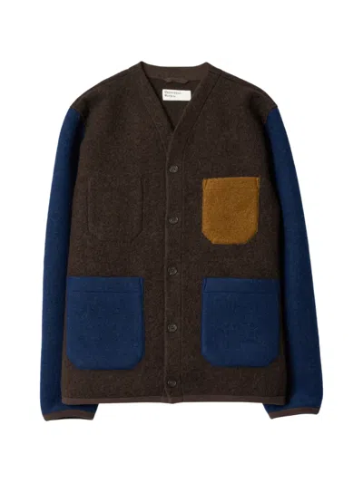 Universal Works Colour-block Button-up Cardigan In Multi