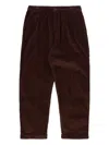 Universal Works Corduroy Pleated Trousers In Brown