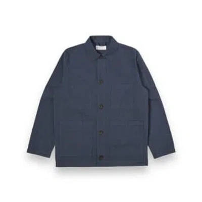 Universal Works Coverall Jacket Nearly Pinstripe 30707 Navy In Blue