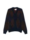 Universal Works David Argyle-pattern Cardigan In Multi