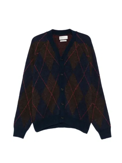 Universal Works David Argyle-pattern Cardigan In Multi
