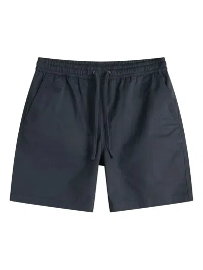 Universal Works Drawstring Waist Shorts In Blue