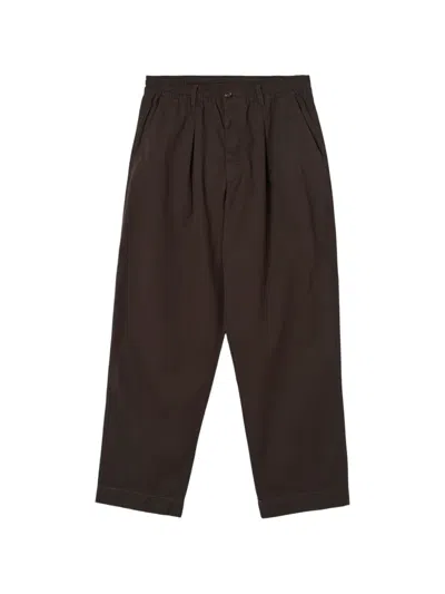 Universal Works Drawstring-waist Trousers In Brown