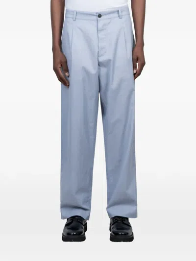 Universal Works Duke Front-pleat Trousers In Blue