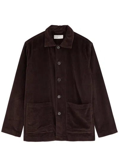 Universal Works Easy Corduroy Overshirt In Brown