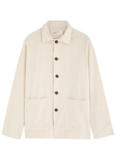 Universal Works Easy Corduroy Overshirt In Cream