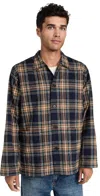 Universal Works Easy Jacket Navy/green In Navy/green