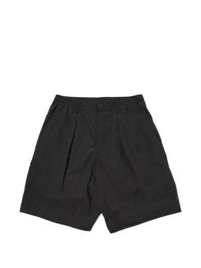 Universal Works Elasticated-waist Pleated Shorts In Black