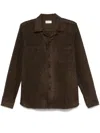 Universal Works Felted-finish Shirt In Brown