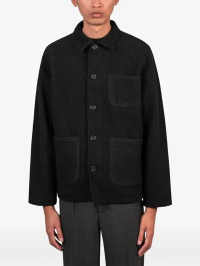 Universal Works Field Button-up Jacket In Black