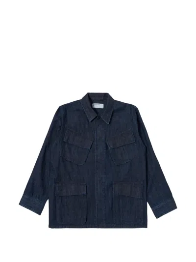 Universal Works Flap-pocket Overshirt In Blue