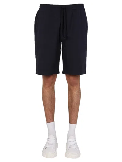 Universal Works Fleece Bermuda In Black