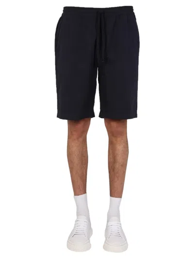 Universal Works Fleece Bermuda In Black