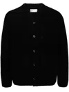 Universal Works Fleece Cardigan In Black