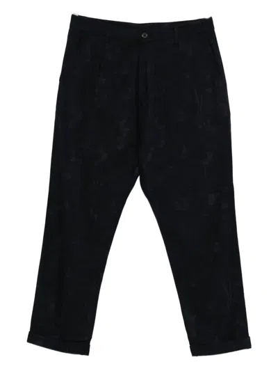 Universal Works Floral-pattern Trousers In Blue