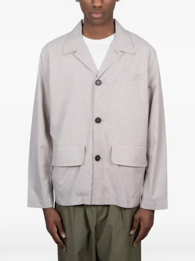 Universal Works Franck Buttoned Cotton Jacket In Neutral