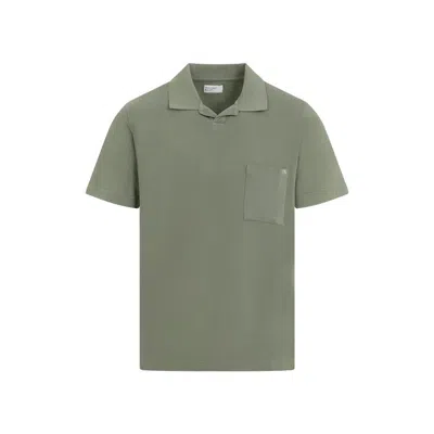 Universal Works Green Cotton Vacation Polo In Grey