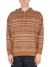 Universal Works Oversized Hoody Hikers Jacquard Brown 27609