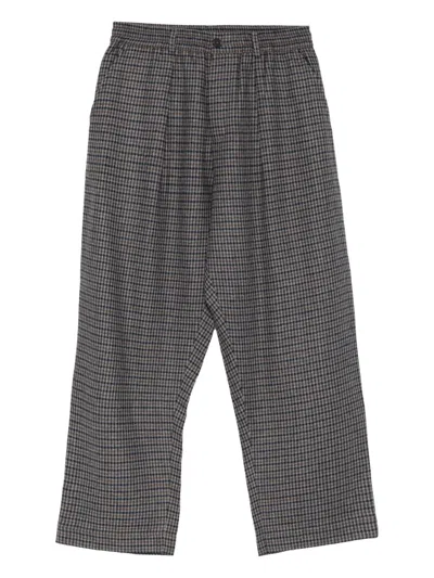 Universal Works Houndstooth Trousers In Gray