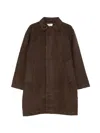 Universal Works Houndstooth-pattern Coat In Brown