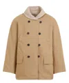 Universal Works Reversible Mackinaw Jacket In Beige