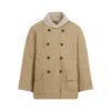 Universal Works Reversible Mackinaw Jacket In Beige