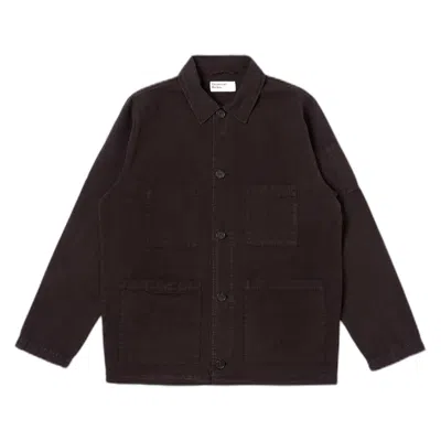 Universal Works Jacket  Coverall Jacket Lyo Linen Mix - Licorice In Brown