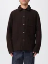 Universal Works Button-up Fleece Jacket In Brown