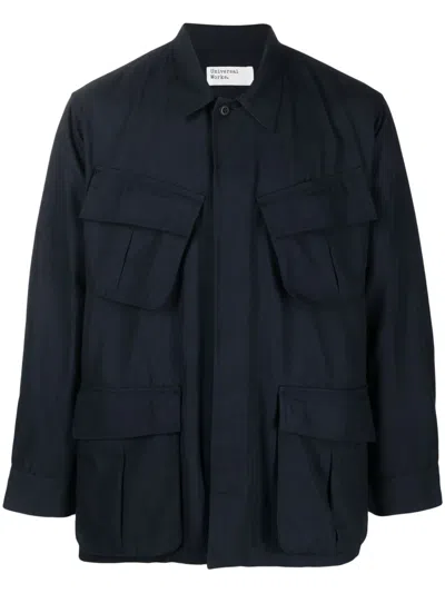 Universal Works Jungle Button-up Shirt Jacket In Blue