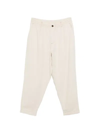 Universal Works Koko Pleated Trousers In Neutral