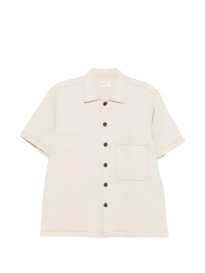 Universal Works Koko Pocket Buttoned Shirt In Neutral