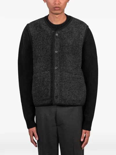 Universal Works Lancaster Fleece Gilet In Gray