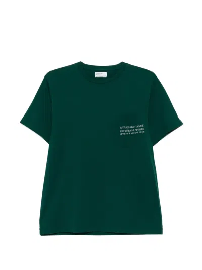 Universal Works Logo-detail T-shirt In Green