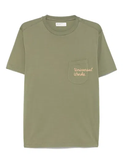 Universal Works Logo-print T-shirt In Green