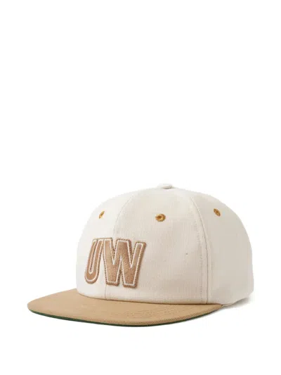 Universal Works Logo-embroidered Panelled Cap In Brown