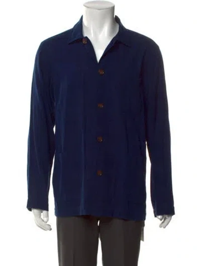 Pre-owned Universal Works Long Sleeve Dress Shirt In Blue