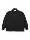 Universal Works Long-sleeve Polo Shirt In Black
