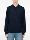 Universal Works Langärmeliges Poloshirt In Blue