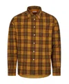 Universal Works Cord Check Shirt In Brown