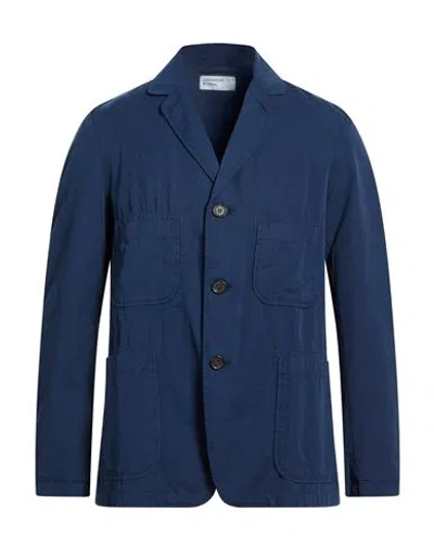 Universal Works Man Blazer Navy Size M Cotton In Blue