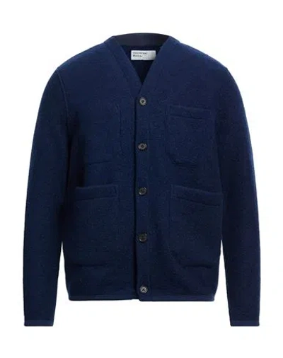 Universal Works Man Cardigan Blue Size S Wool, Polyester In Burgundy