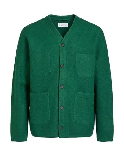 Universal Works Man Cardigan Green Size Xl Wool, Recycled Polyester