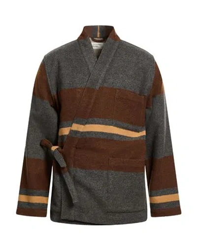 Universal Works Man Cardigan Grey Size M Wool, Polyester, Acrylic, Polyamide, Cotton In Gray