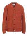 Universal Works Man Cardigan Rust Size Xs Wool, Polyester In Orange