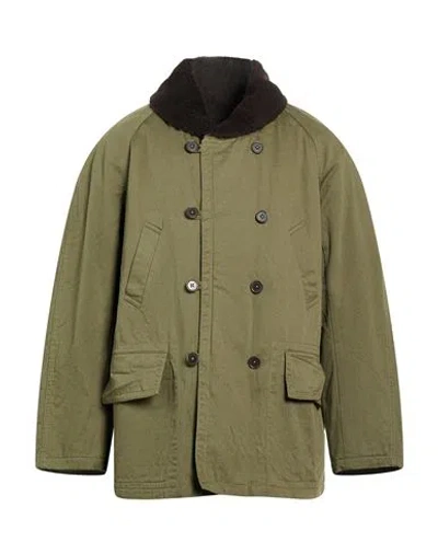 Universal Works Man Coat Military Green Size L Cotton In Gray