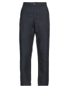 Universal Works Man Pants Navy Size 32 Linen, Cotton In Blue