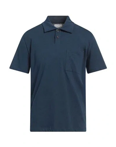 Universal Works Man Polo Shirt Navy Size L Organic Cotton, Hemp